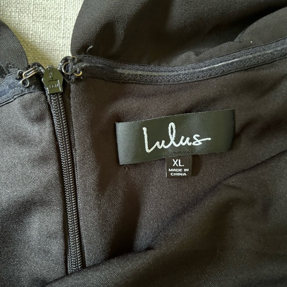 Lulu’s Lots of Love Black Strapless Midi Dress Size XL Chic Classic Event - Picture 6 of 8